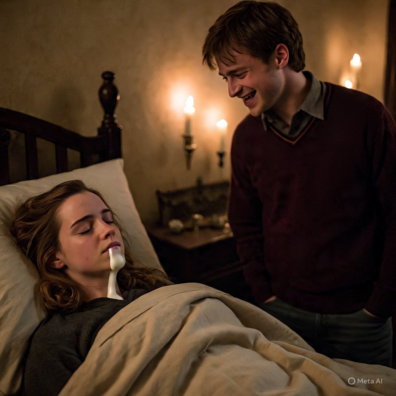 w9JFpwAv Harry had fun when Hermione was sleeping (Harry se divertiu enquanto Hermione dormia) 10.jpg